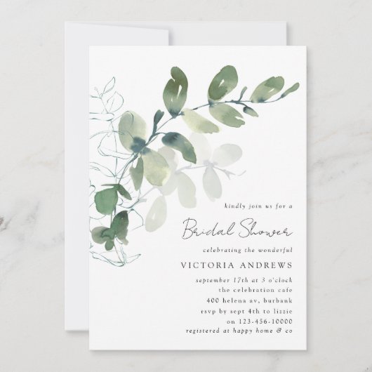 EucalyptusVrijgezellenfeest Kaart (Voorkant)