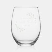 EucalyptusVrijgezellenfeest Wijnglas Zonder Voet (Achterkant)