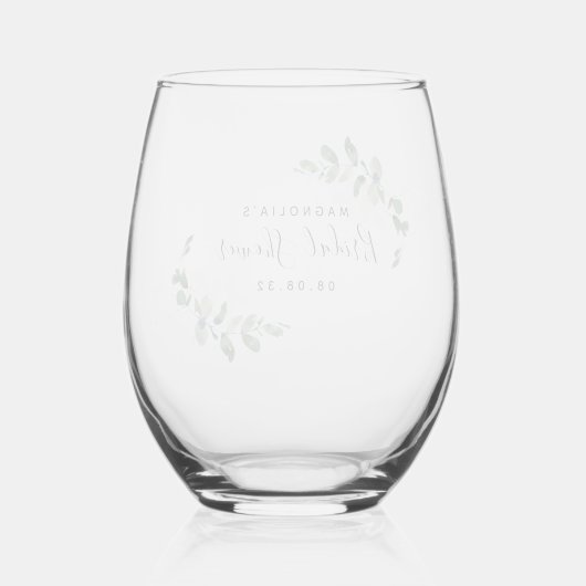 EucalyptusVrijgezellenfeest Wijnglas Zonder Voet (Achterkant)