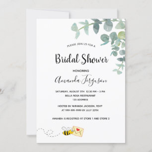 Eucalyptuswitte vrijgezellenfeest kaart