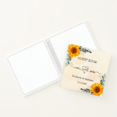 Eucalyptuszonnebloemen voor het Guest Book, mevrou Notitieboek (Binnen)