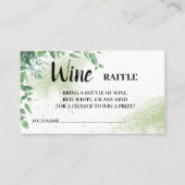 Eucalytpus Wine Raffle Ticket Vrijgezellenfeest Ca (Voorkant)