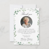 Eucalytus After Funeral Memorial Sympathy  Bedankkaart (Voorkant)