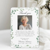 Eucalytus After Funeral Memorial Sympathy  Bedankkaart