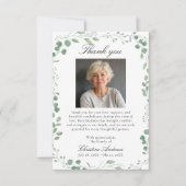 Eucalytus After Funeral Memorial Sympathy  Bedankkaart (Voorkant)