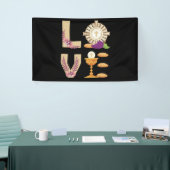 Eucharis katholieke 1e Heilige Communie voor Meisj Spandoek (Beurs)