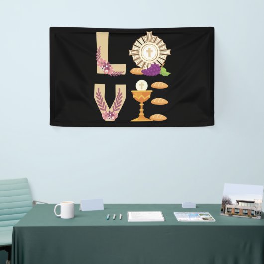 Eucharis katholieke 1e Heilige Communie voor Meisj Spandoek (Beurs)