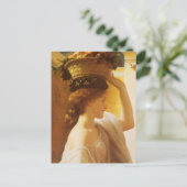 Eucharis - meisje met een mand fruit van Leighton Briefkaart (Staand voorkant)