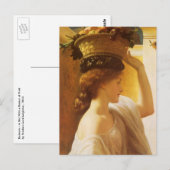 Eucharis - meisje met een mand fruit van Leighton Briefkaart (Voorkant / Achterkant)