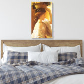 Eucharis - meisje met een mand fruit van Leighton Canvas Afdruk (Insitu (Slaapkamer))