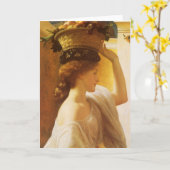 Eucharis - meisje met een mand fruit van Leighton Kaart (Gele Bloem)