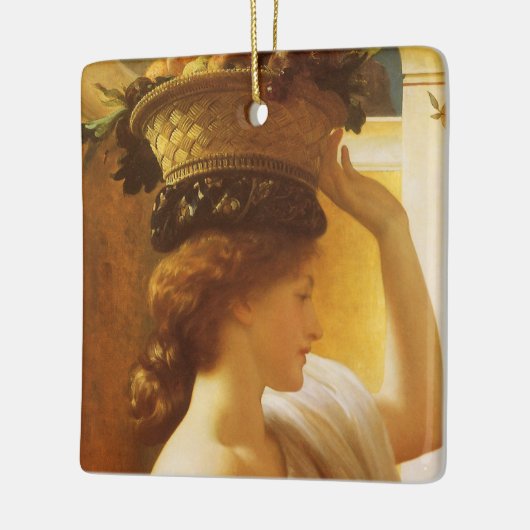Eucharis - meisje met een mand fruit van Leighton Keramisch Ornament (Links)