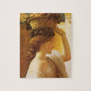 Eucharis - Meisje met een mand fruit van Leighton Legpuzzel