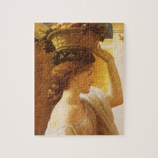 Eucharis - meisje met een mand fruit van Leighton Legpuzzel (Verticaal)