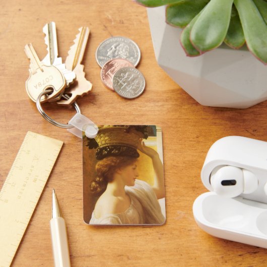 Eucharis - meisje met een mand fruit van Leighton Sleutelhanger (Bureau)