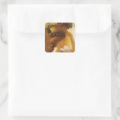 Eucharis - meisje met een mand fruit van Leighton Vierkante Sticker (Tas)