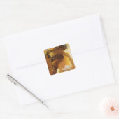 Eucharis - meisje met een mand fruit van Leighton Vierkante Sticker (Envelop)