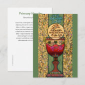 Euchariscard, eerste cadeau van de Gemeenschap (Voorkant / Achterkant)