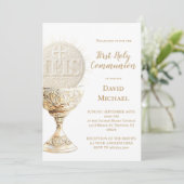 Eucharist design First Holy Communion Kaart (Staand voorkant)