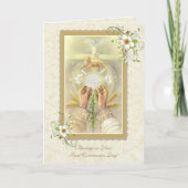 EUcharIST Eerste Heilige Communist kruis/lam Kaart (Voorkant)