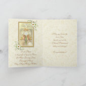 EUcharIST Eerste Heilige Communist kruis/lam Kaart (Binnen)