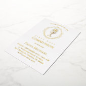 Eucharist First Holy Communion Folie Uitnodiging (Gedraaid)