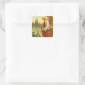 Eucharistie in Alles Eerste Communie Vierkante Sticker (Tas)