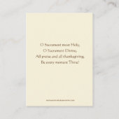 Eucharistiekelk Religieus Katholiek Communie Visitekaartje (Achterkant)