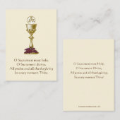 Eucharistiekelk Religieus Katholiek Communie Visitekaartje (Voorkant / Achterkant)