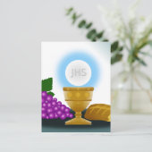 eucharistisch briefkaart (Staand voorkant)
