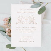 Eucharistisch First Community White Folie Uitnodiging