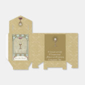 Eucharistisch geloof van de eerste Heilige Commun Bedankdoosjes (Uitgevouwen)