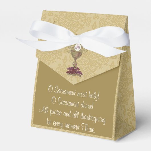 Eucharistisch geloof van de eerste Heilige Commun Bedankdoosjes (Voorkant Zijde)