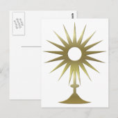 Eucharistisch monstrance briefkaart (Voorkant / Achterkant)