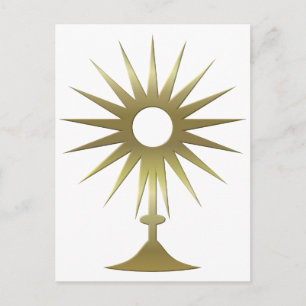 Eucharistisch monstrance briefkaart