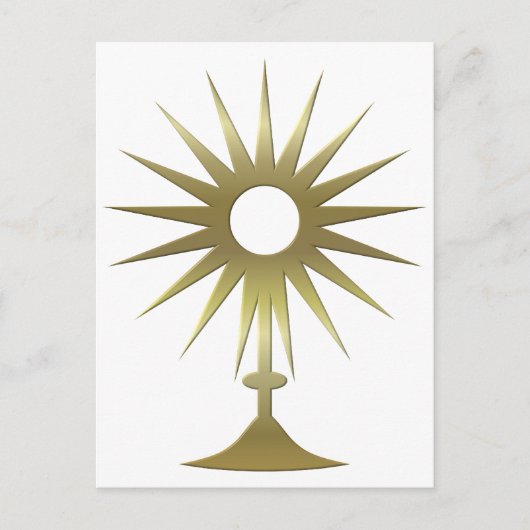 Eucharistisch monstrance briefkaart (Voorkant)