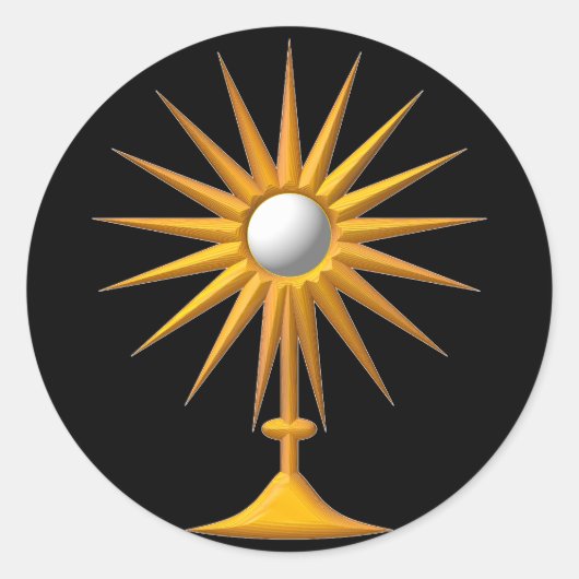 Eucharistisch monstrance ronde sticker (Voorkant)