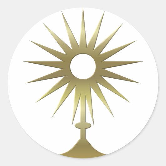 Eucharistisch monstrance ronde sticker (Voorkant)