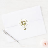 Eucharistisch monstrance ronde sticker (Envelop)