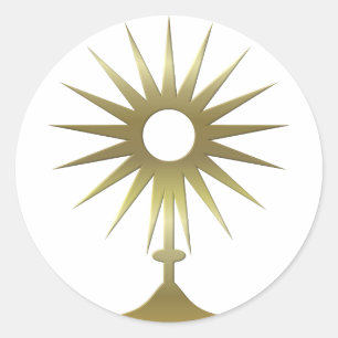 Eucharistisch monstrance ronde sticker
