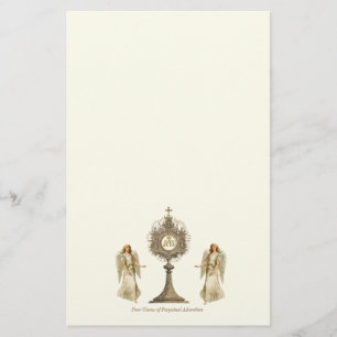 Eucharistisch monstrans met Chalice en Angels Briefpapier