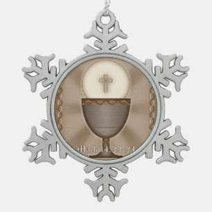Eucharistisch Tin Sneeuwvlok Ornament