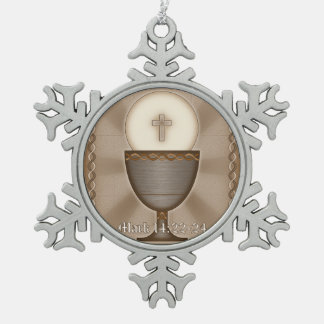 Eucharistisch Tin Sneeuwvlok Ornament