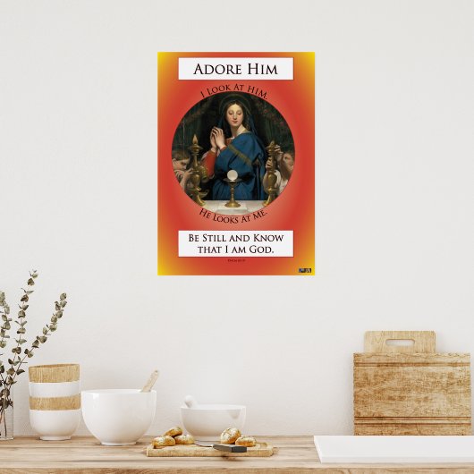 Eucharistische Adoratie Poster (Keuken)