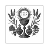 Eucharistische kelk en zijn eerste communie rubberstempel (Afrduk)