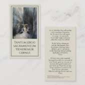 Eucharistische processie schilderij Gebed Kaart Contactkaartje (Voorkant / Achterkant)