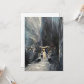 Eucharistische processie schilderij Wenskaart Kaart (Voorkant / Achterkant in situ)