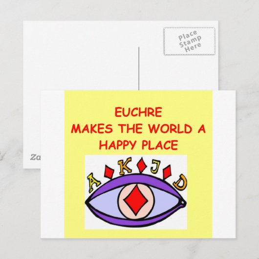 euchre briefkaart (Voorkant / Achterkant)
