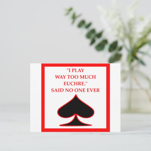 EUCHRE BRIEFKAART (Staand voorkant)
