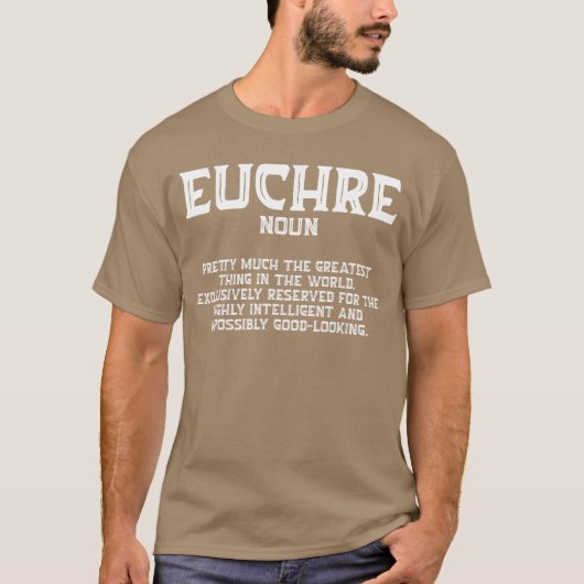 Euchre Card Game Player Euchre Gamers Funny Partne T-shirt (Voorkant)